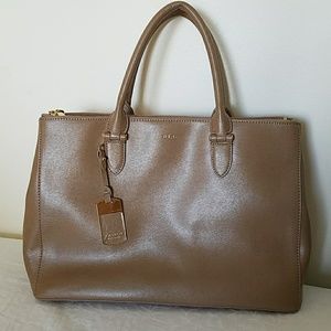 Ralph Lauren Newbury Double-Zip tote/ satchel bag